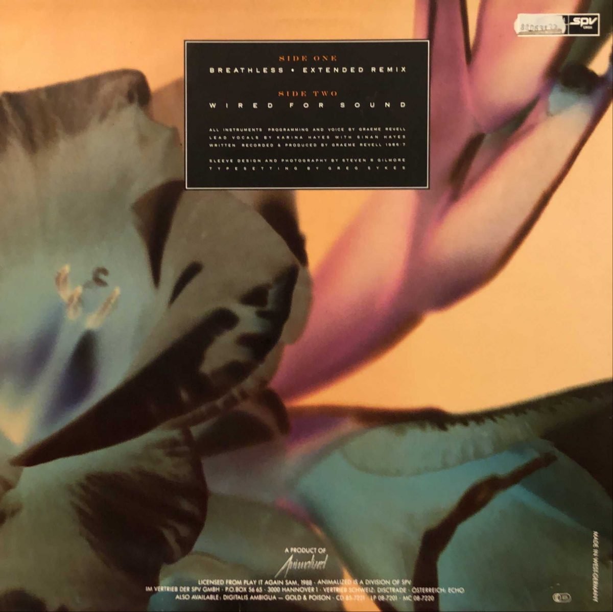 SPK ‎– Breathless Maxi Single Plak - Görsel 2
