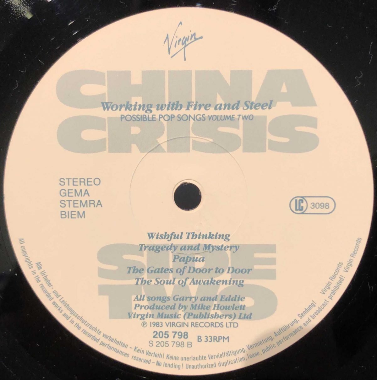 China Crisis ‎– Working With Fire And Steel LP Plak - Görsel 3