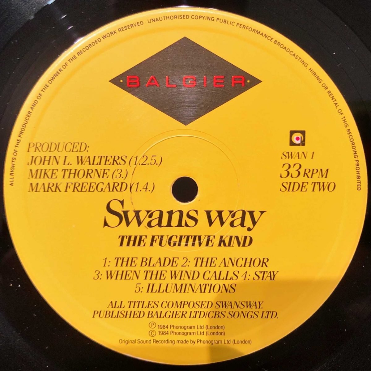 Swans Way ‎– The Fugitive Kind LP Plak - Görsel 3