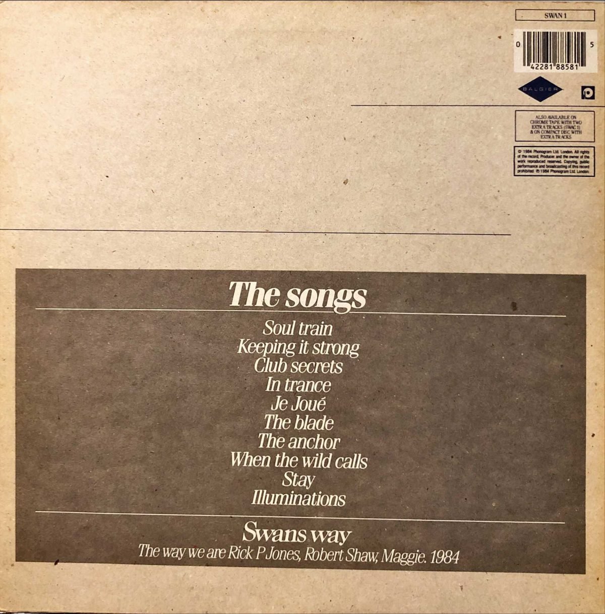 Swans Way ‎– The Fugitive Kind LP Plak - Görsel 2