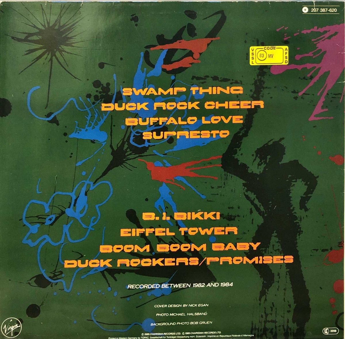 Malcolm McLaren ‎– Swamp Thing LP Plak - Görsel 3