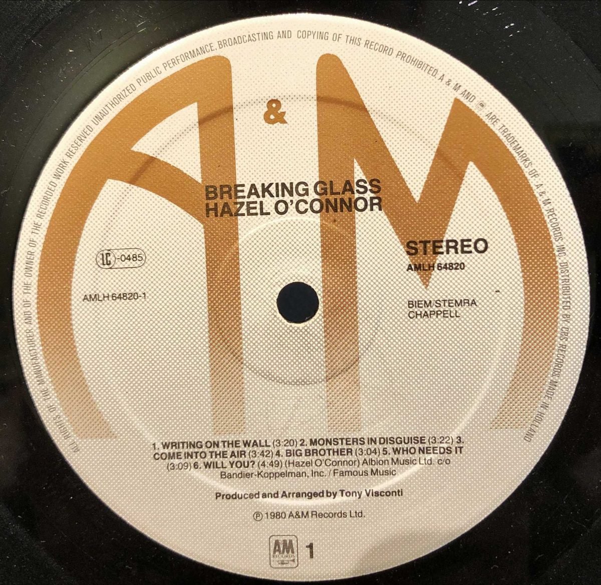 Hazel O'Connor ‎– Breaking Glass LP Plak - Görsel 3