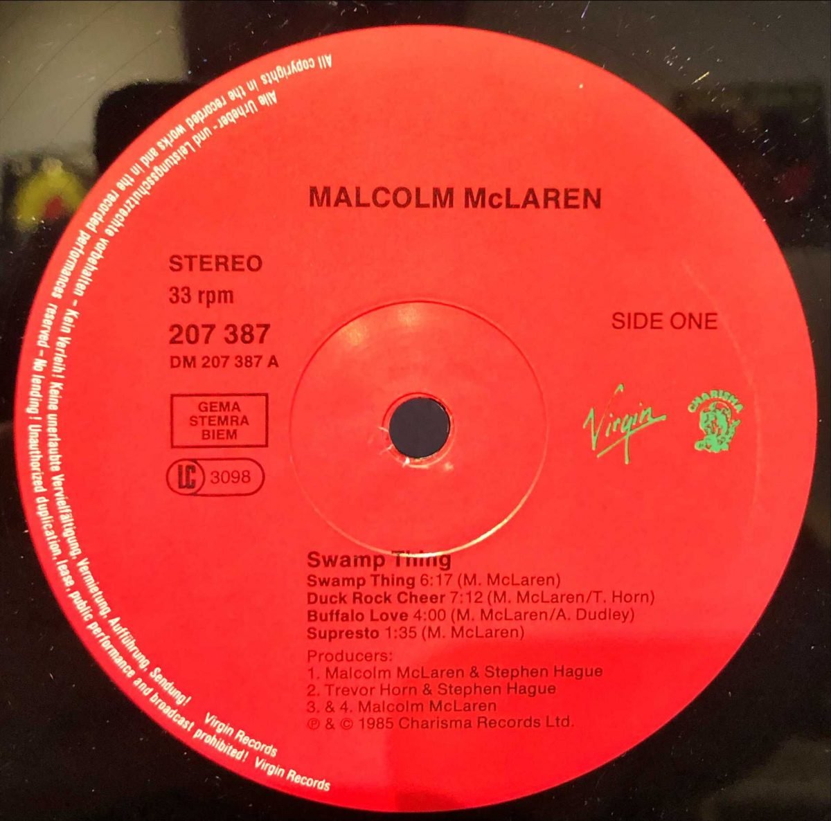 Malcolm McLaren ‎– Swamp Thing LP Plak - Görsel 2