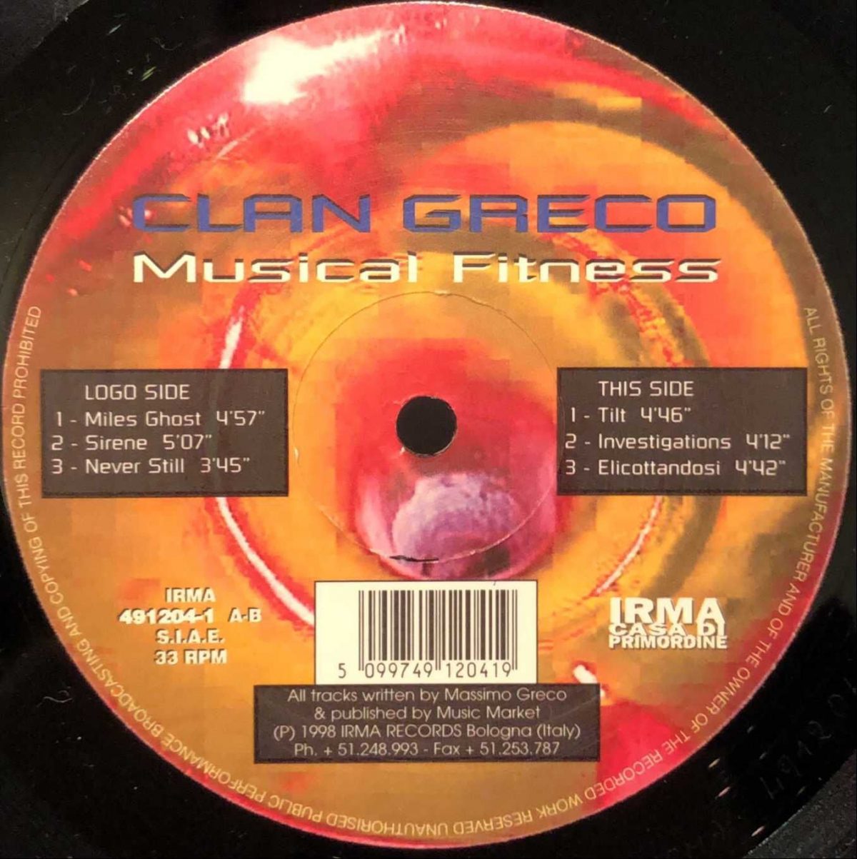 Clan Greco ‎– Musical Fitness 2LP Plak - Görsel 2