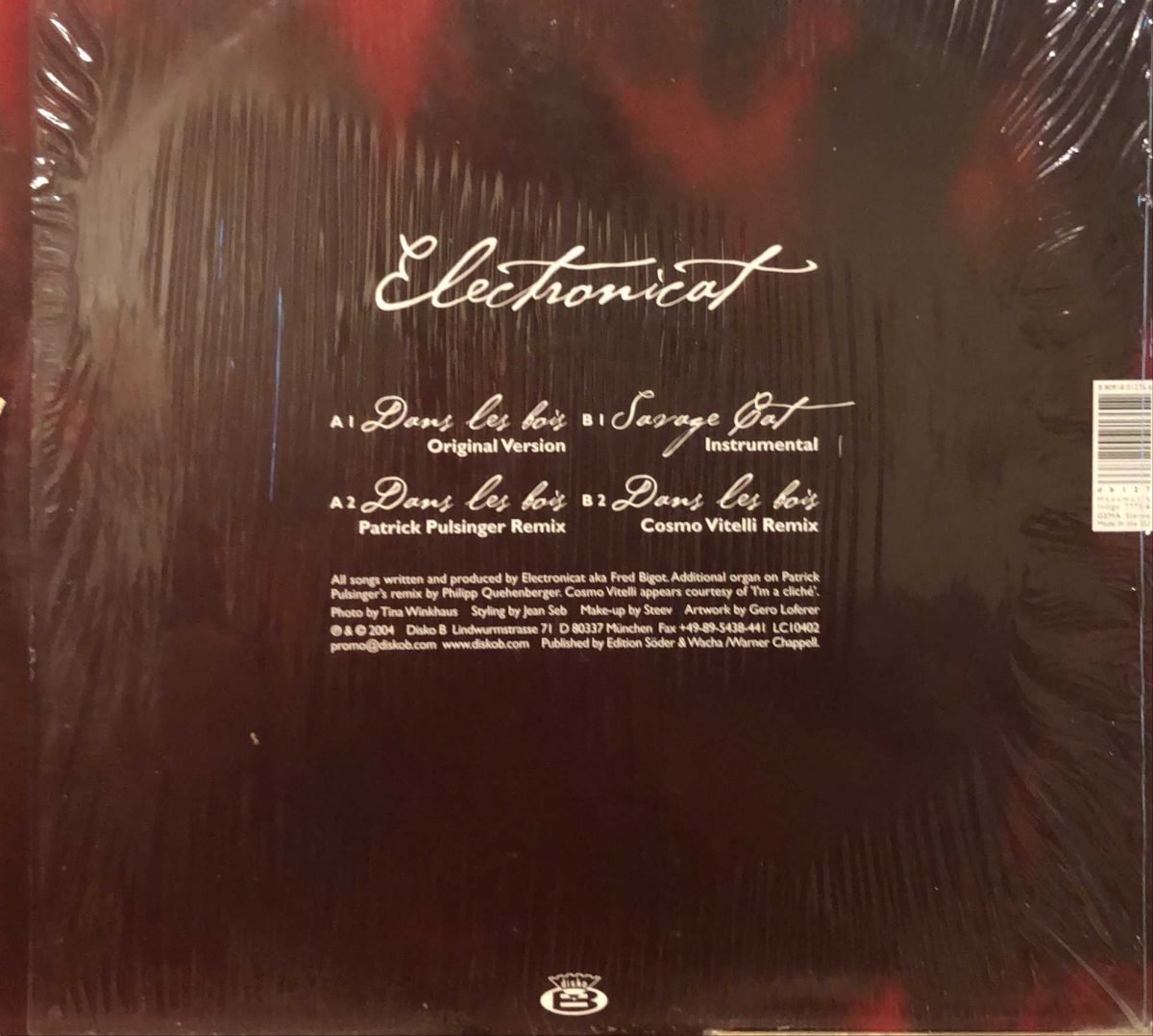 Electronicat ‎– Dans Les Bois Maxi Single Plak - Görsel 2