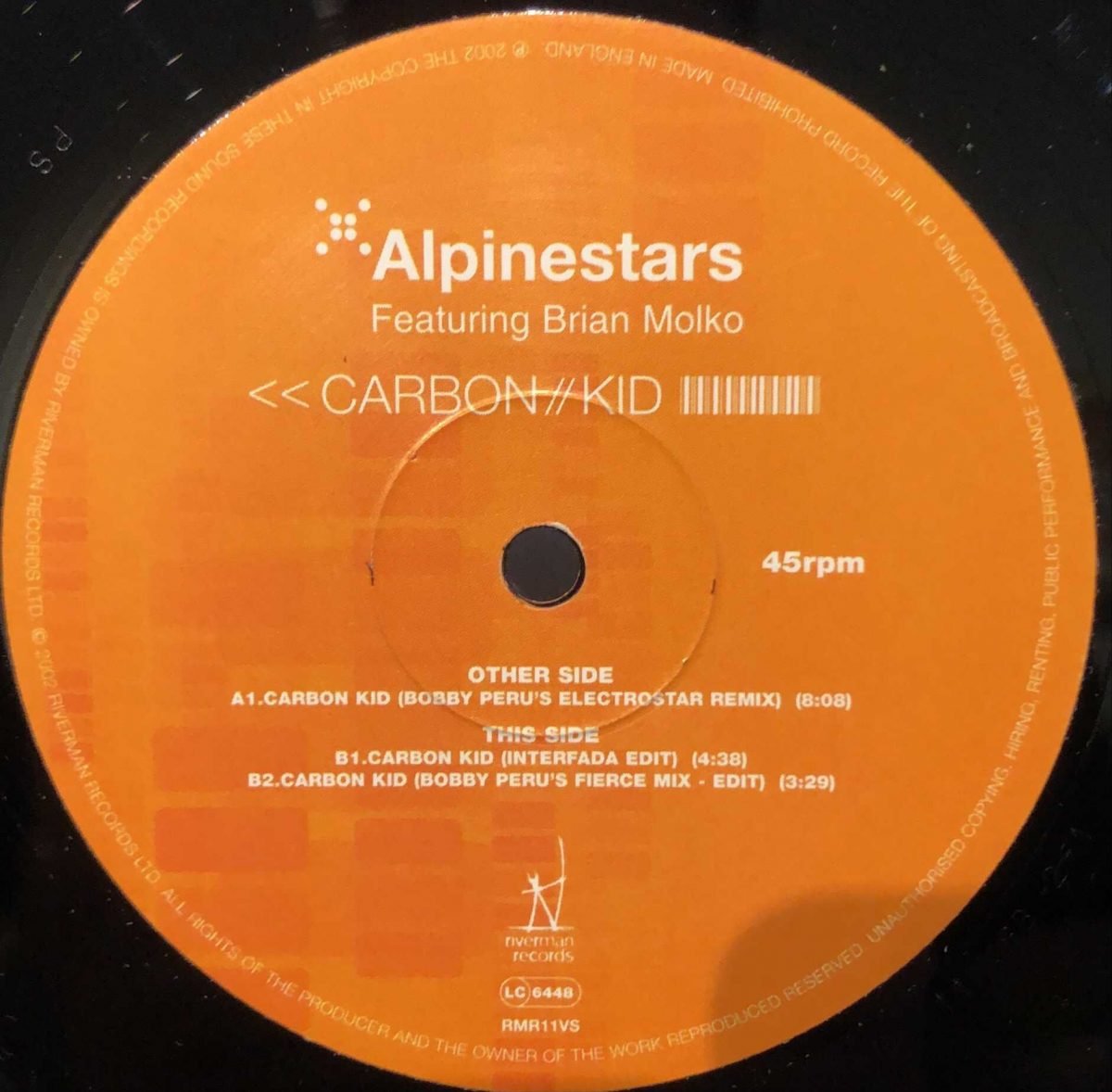 Alpinestars ‎– Carbon Kid 12” Maxi Single Plak - Görsel 2