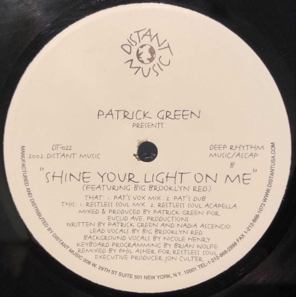 Patrick Green ‎– Shine Your Light On Me 12” Maxi Single Plak - Görsel 3