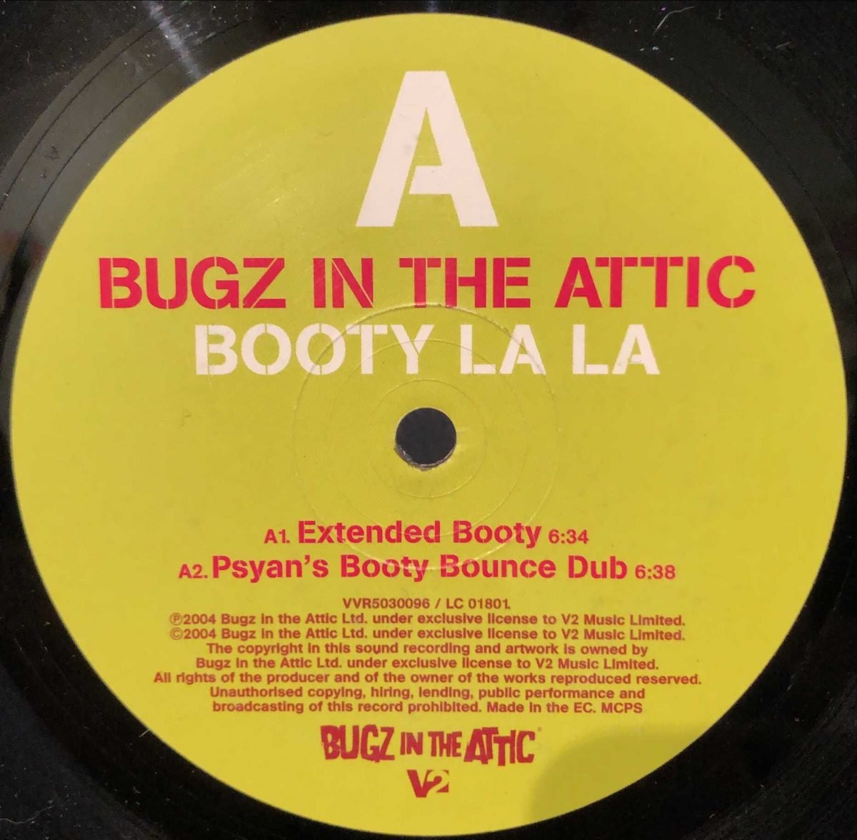 Bugz In The Attic ‎– Booty La La 12” Maxi Single Plak - Görsel 3