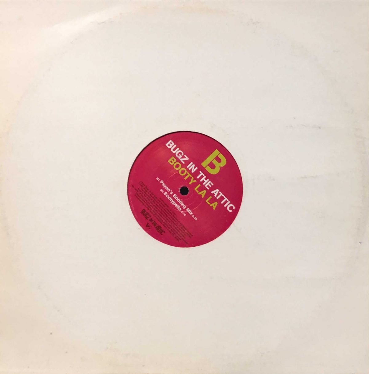 Bugz In The Attic ‎– Booty La La 12” Maxi Single Plak - Görsel 2