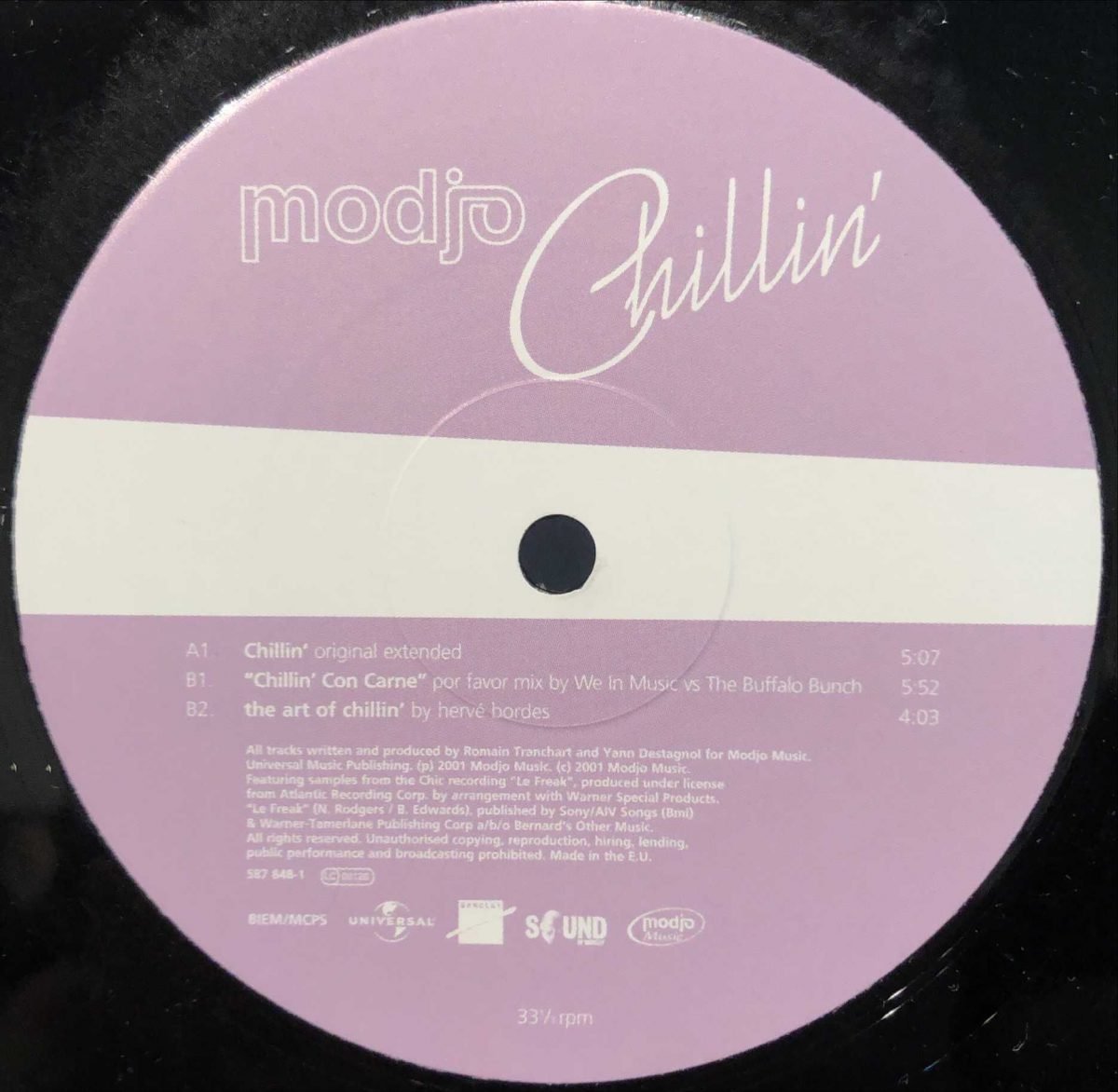 Modjo ‎– Chillin' 12” Maxi Single Plak - Görsel 3