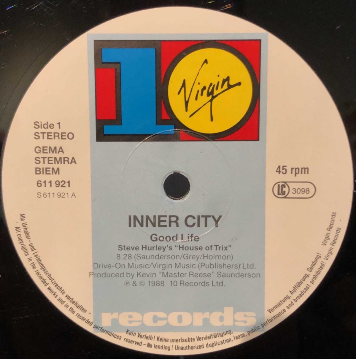 Inner City ‎– Good Life 12” Maxi Single Plak - Görsel 2