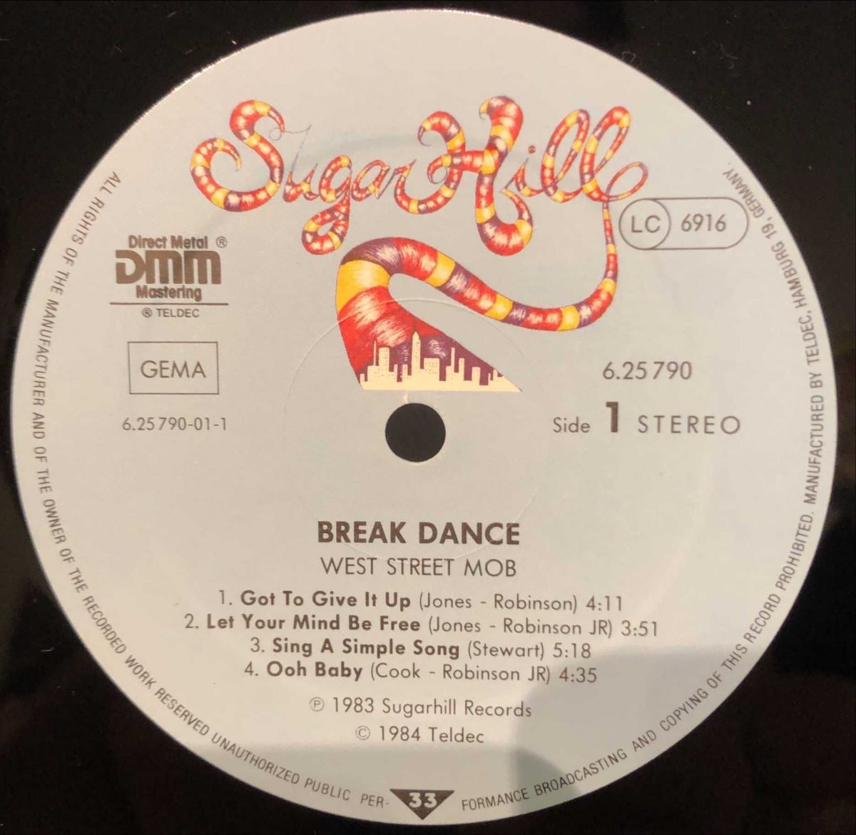 West Street Mob ‎– Break Dance (Electric Boogie) LP Plak - Görsel 3