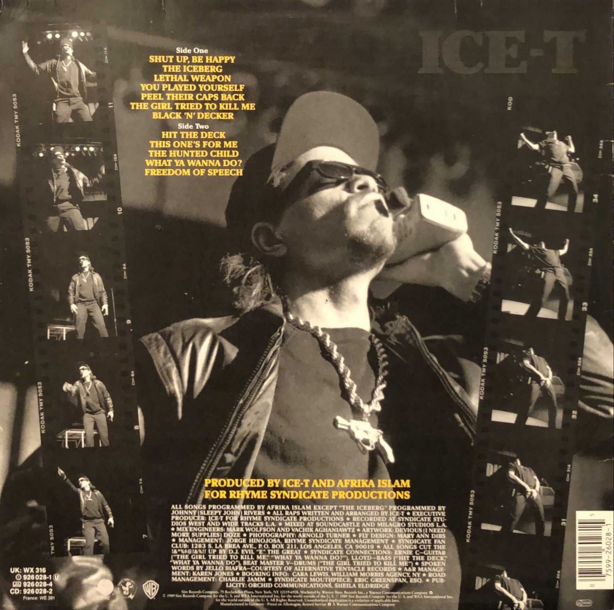 Ice-T ‎– The Iceberg (Freedom Of Speech... Just Watch What You Say) LP Plak - Görsel 3
