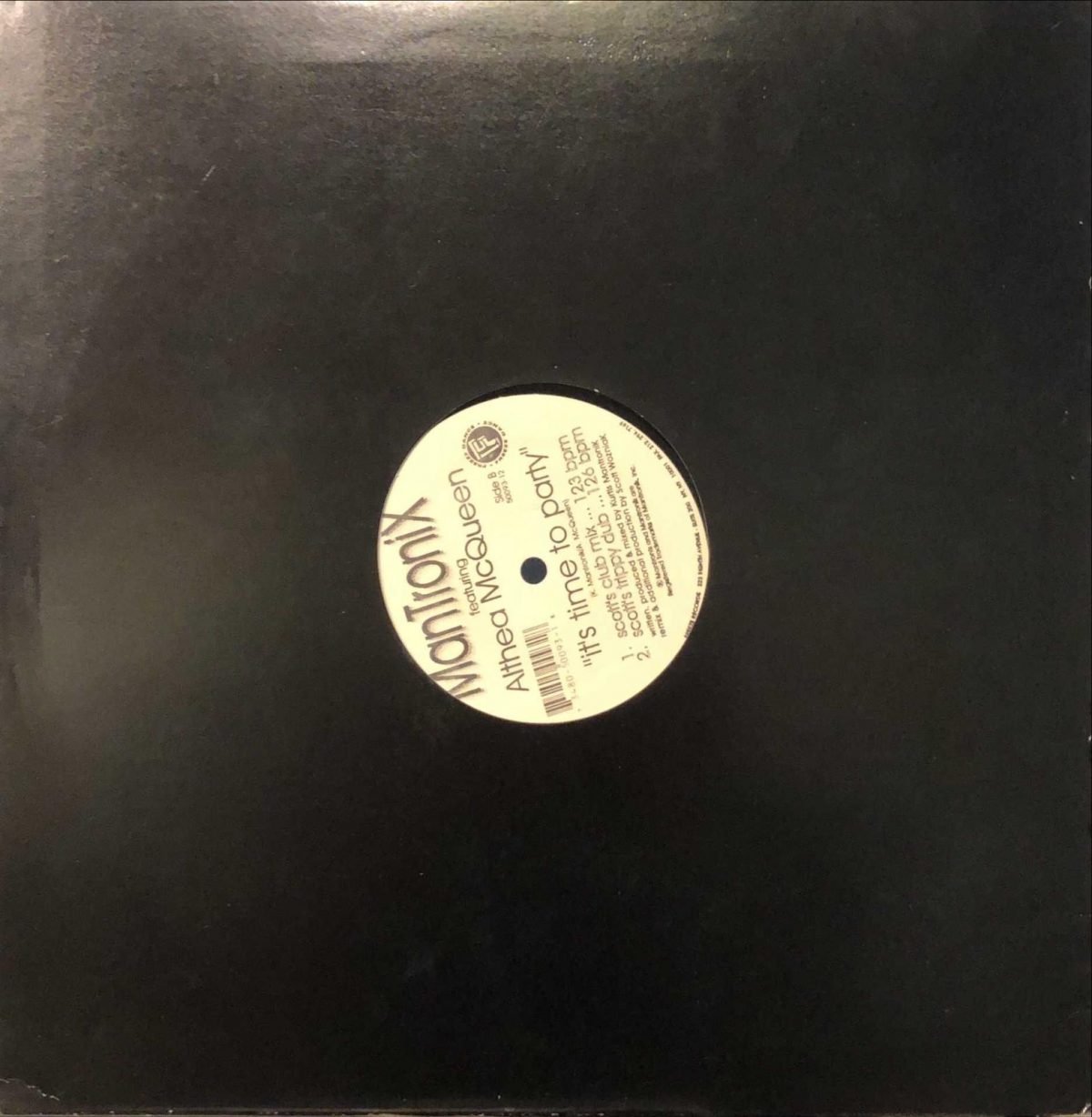 Mantronix Featuring Althea McQueen ‎– It's Time To Party Maxi Single Plak - Görsel 3