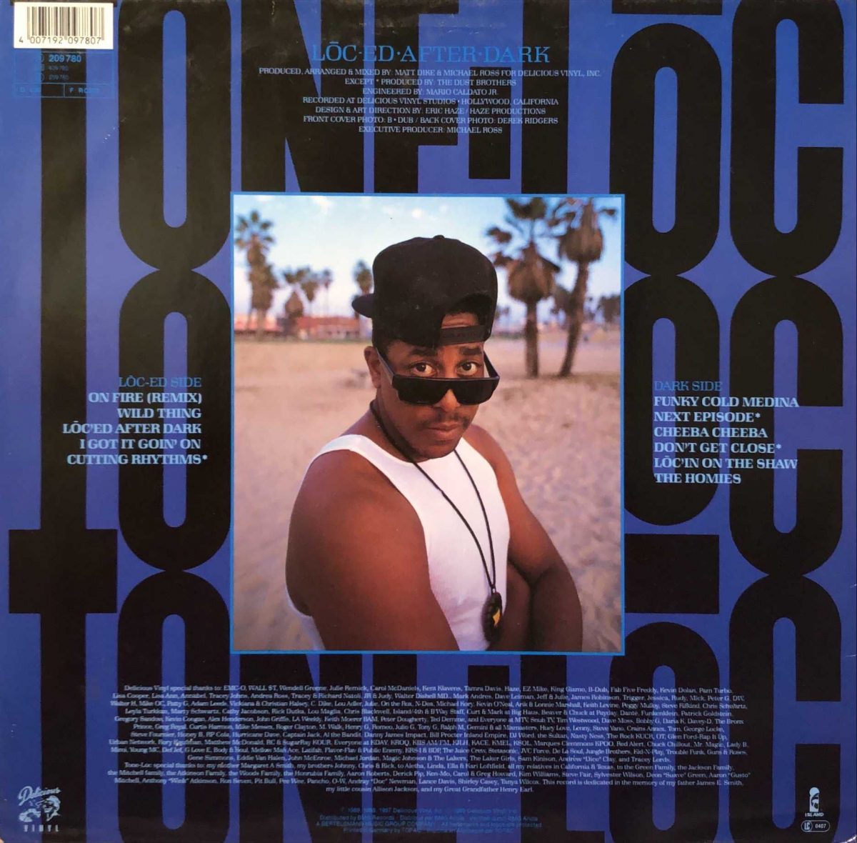 Tone-Lōc ‎– Lōc'ed After Dark LP Plak - Görsel 2