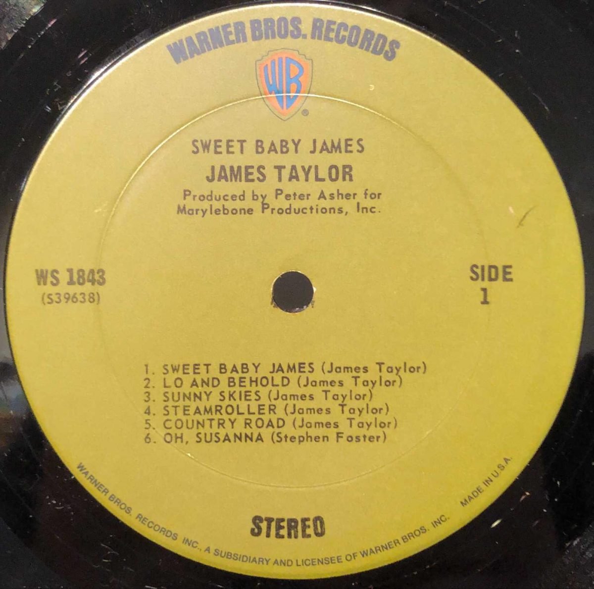 James Taylor ‎– Sweet Baby James LP Plak - Görsel 2