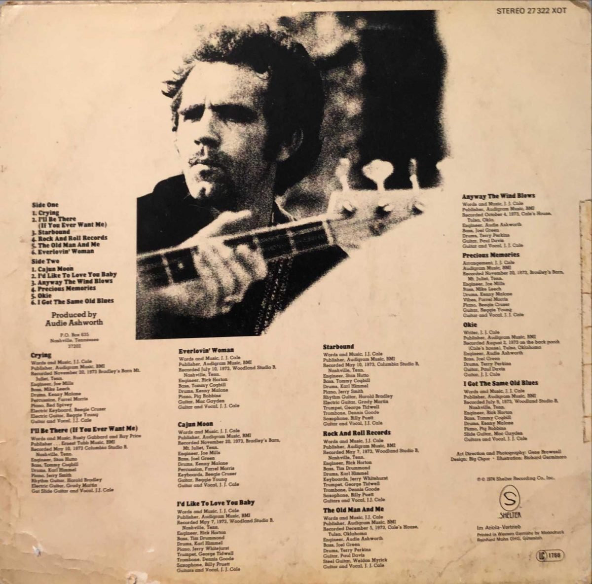 J.J. Cale ‎– Okie LP Plak - Görsel 3