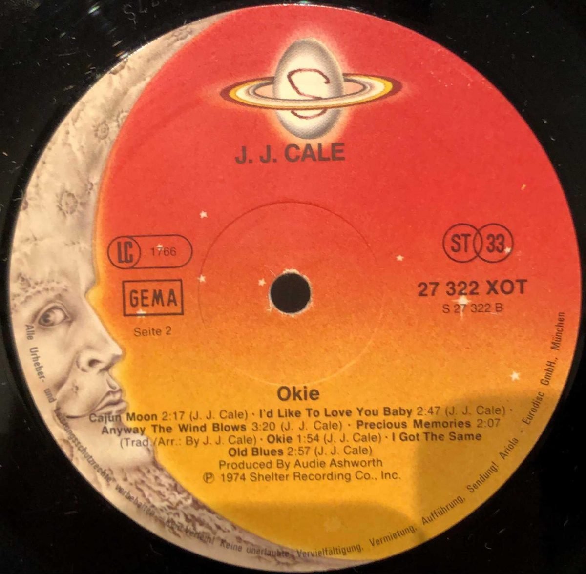 J.J. Cale ‎– Okie LP Plak - Görsel 2