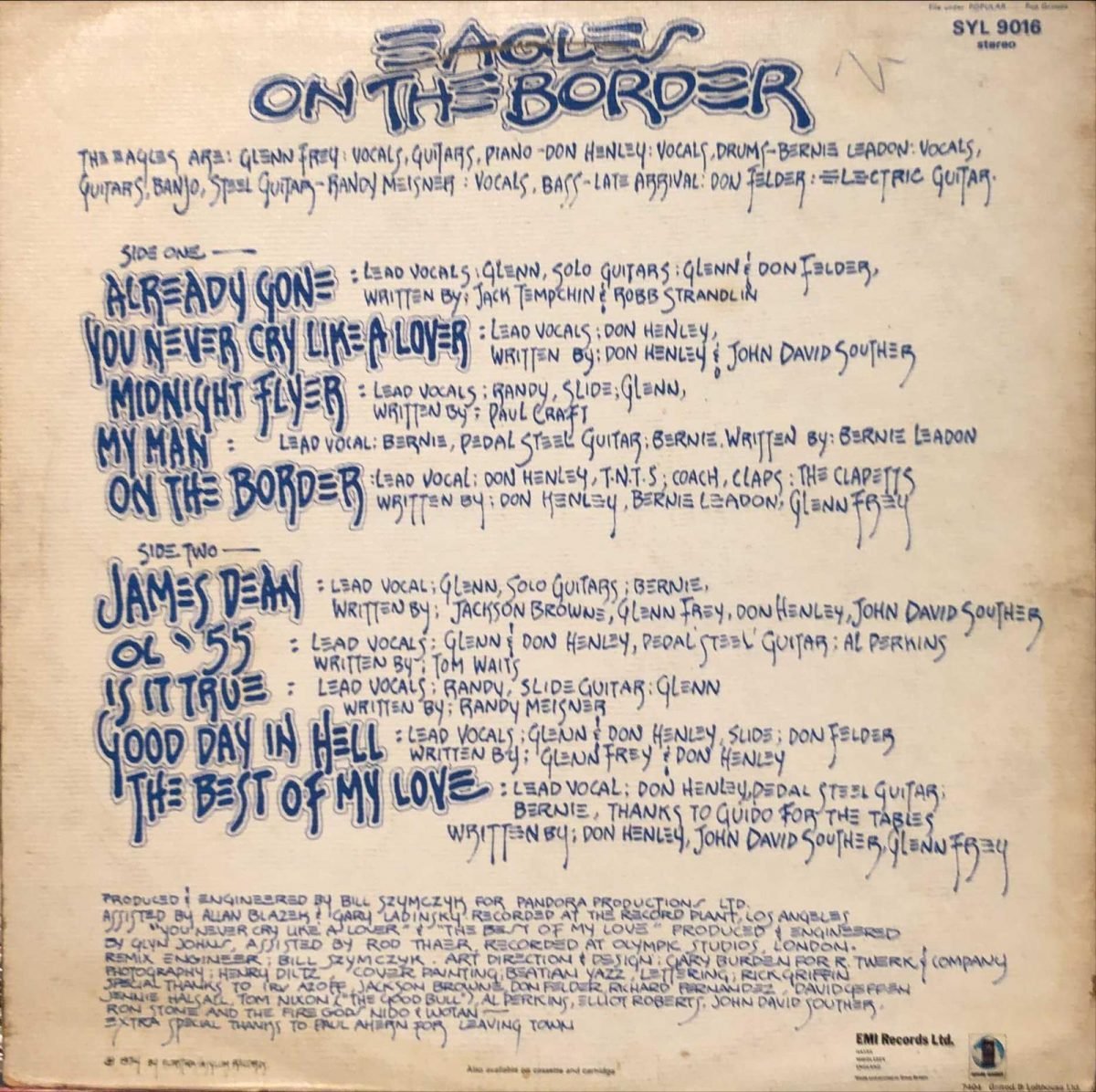 Eagles ‎– On The Border LP Plak - Görsel 2