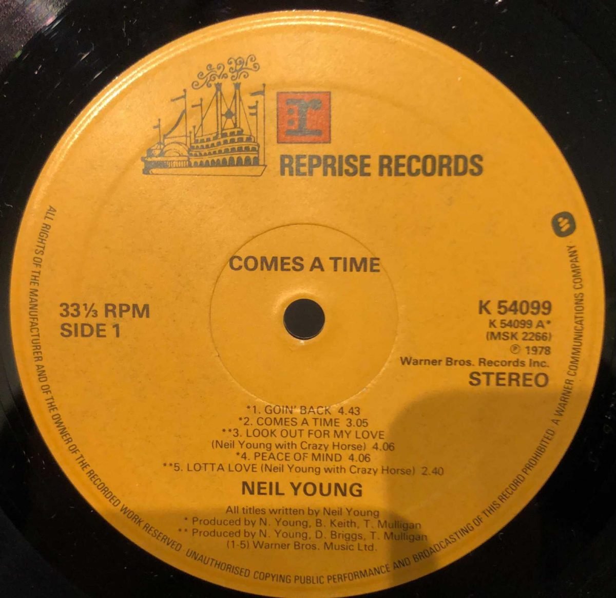 Neil Young ‎– Comes A Time LP Plak - Görsel 3