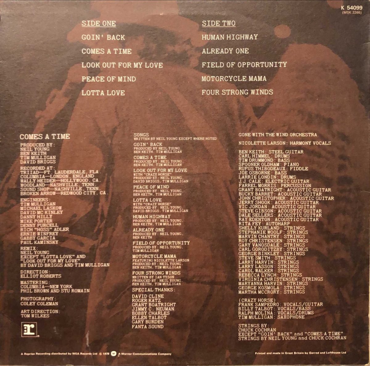 Neil Young ‎– Comes A Time LP Plak - Görsel 2