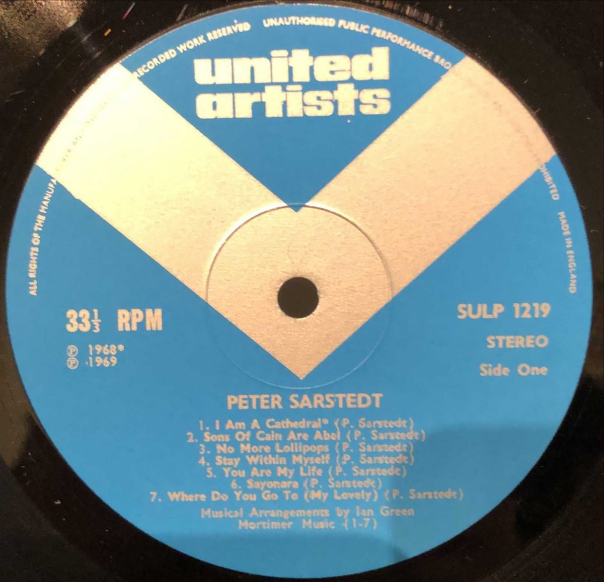 Peter Sarstedt ‎– Peter Sarstedt LP Plak - Görsel 3