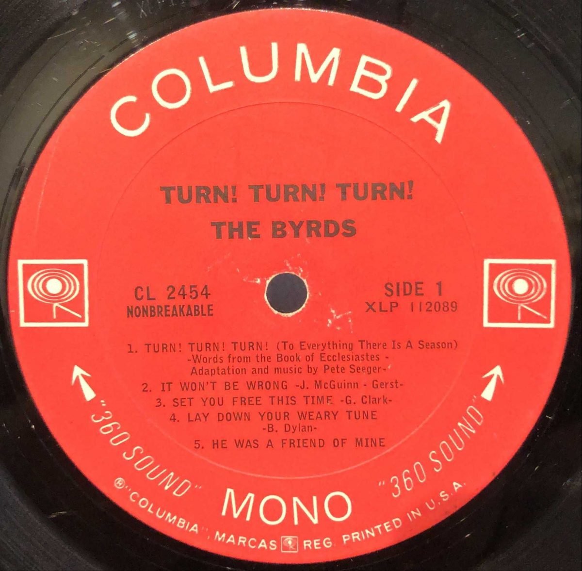 The Byrds ‎– Turn! Turn! Turn! LP Plak - Görsel 3