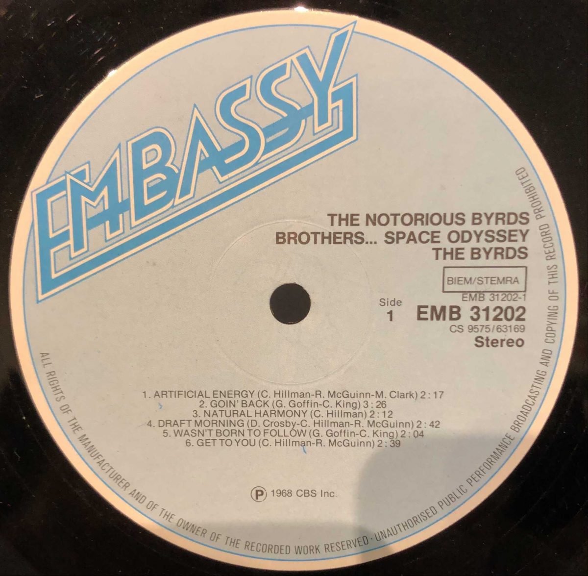 The Byrds ‎– The Notorious Byrds Brothers ... Space Odyssey LP Plak - Görsel 2