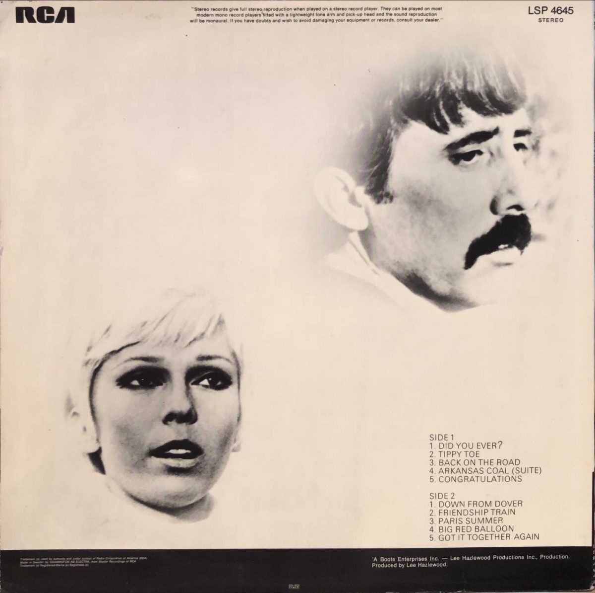 Nancy & Lee ‎– Did You Ever?  LP Plak - Görsel 3