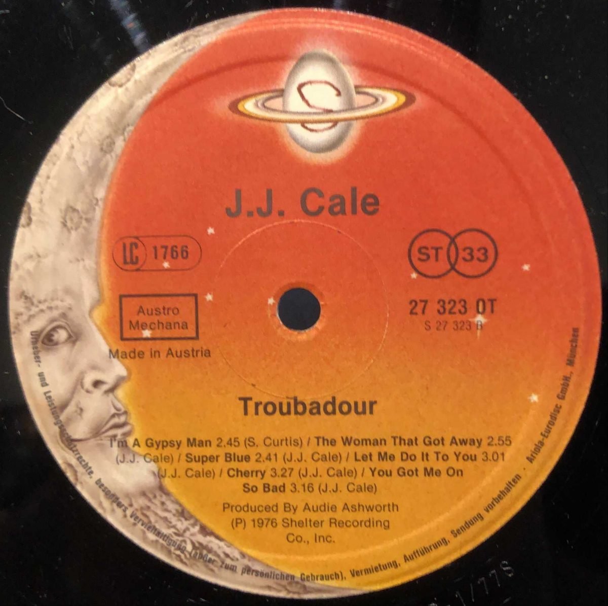 J.J. Cale ‎– Troubadour LP Plak - Görsel 3