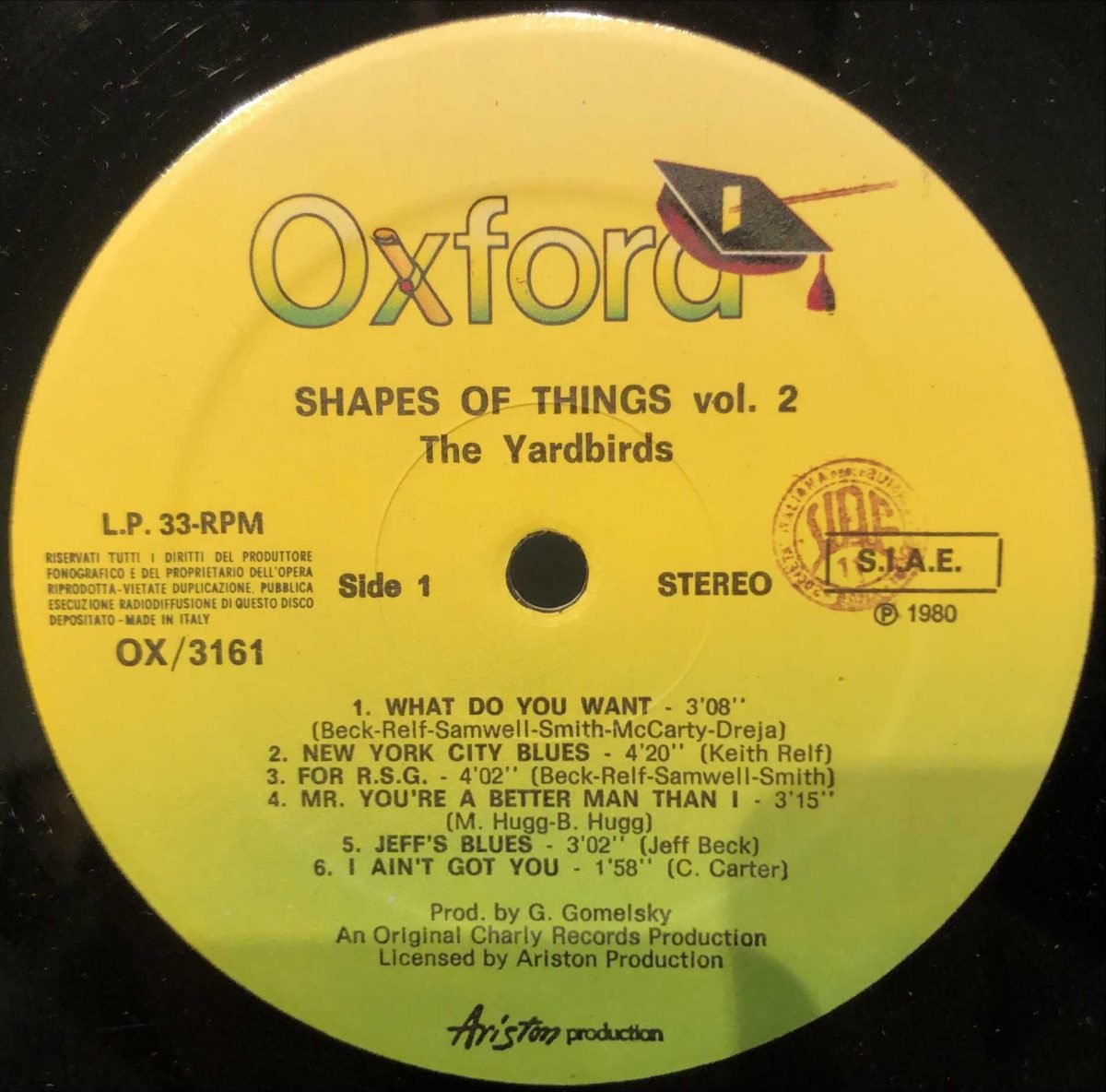 The Yardbirds ‎– Shapes Of Things - Volume 2° LP Plak - Görsel 2
