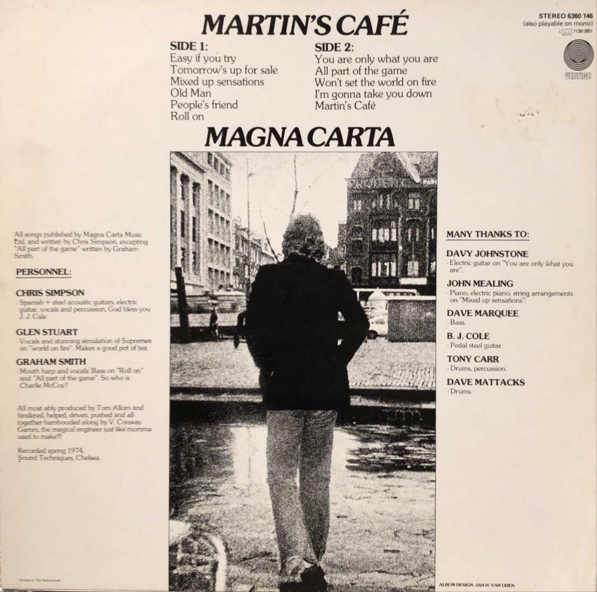 Magna Carta ‎– Martin's Cafe LP Plak - Görsel 2