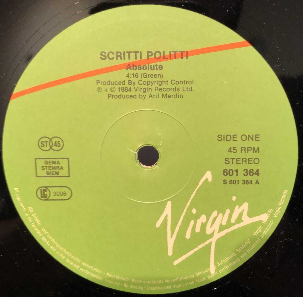 Scritti Politti ‎– Absolute Maxi Single Plak - Görsel 3