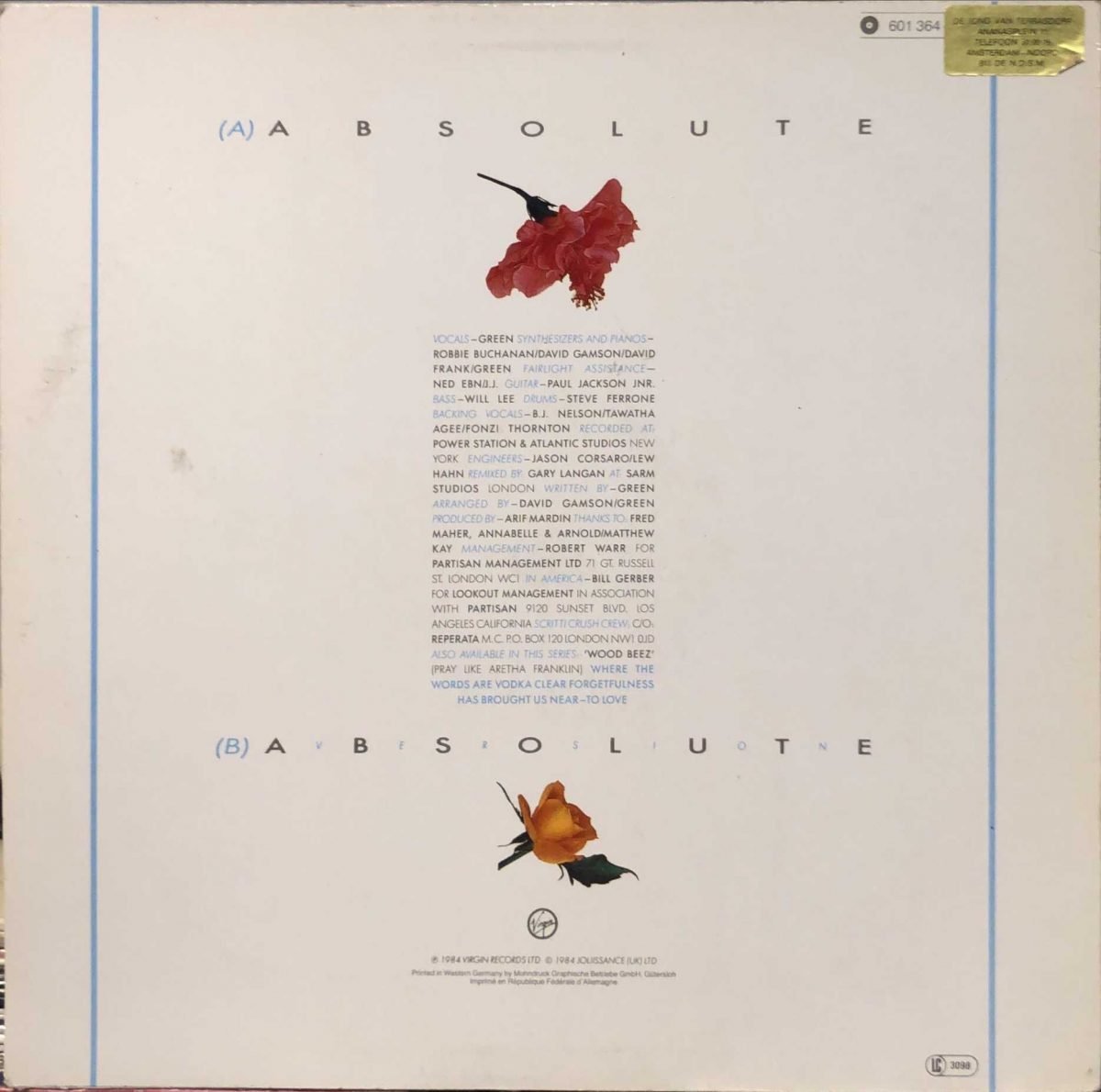 Scritti Politti ‎– Absolute Maxi Single Plak - Görsel 2