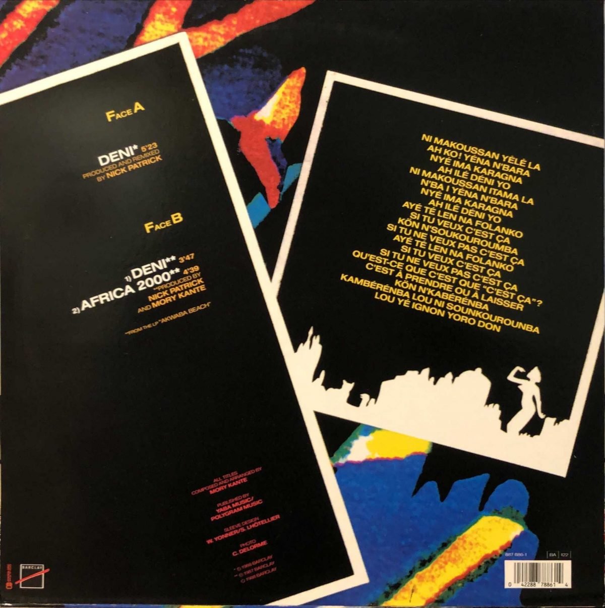 Mory Kanté ‎– Deni Maxi Single Plak - Görsel 3