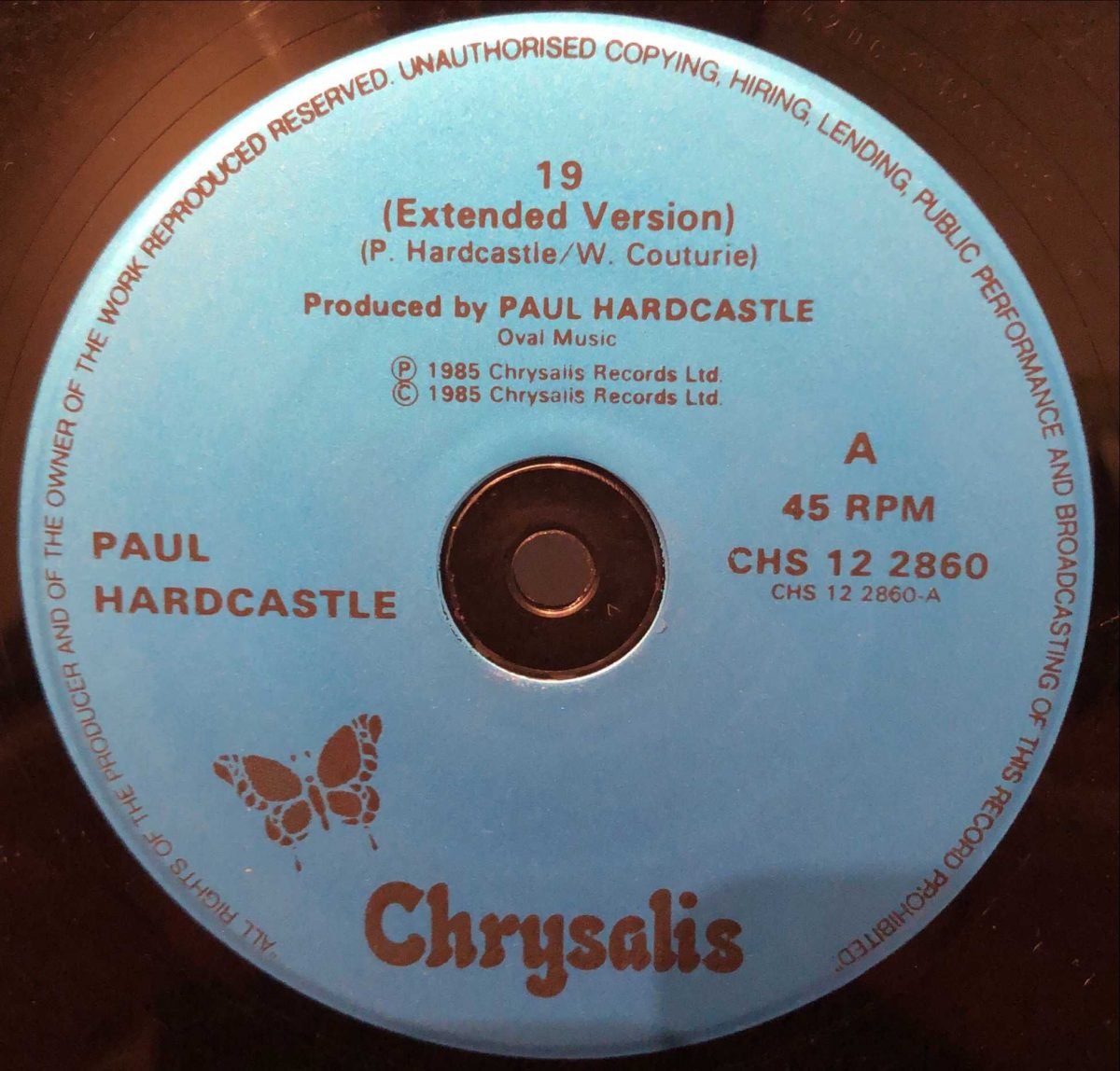 Paul Hardcastle ‎– 19 (Extended Version) Maxi Single Plak - Görsel 2
