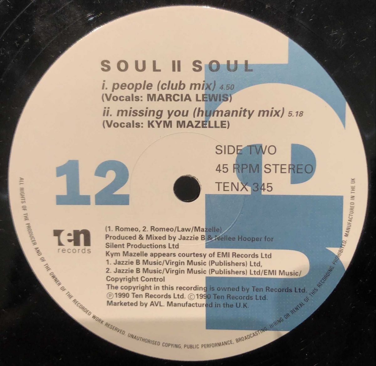 Soul II Soul ‎– Missing You Maxi Single Plak - Görsel 3