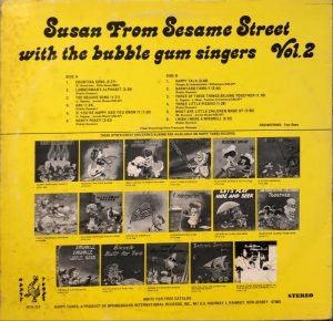 Susan From Sesame Street With The Bubble Gum Singers ‎– Vol. 2 LP Plak - Görsel 3