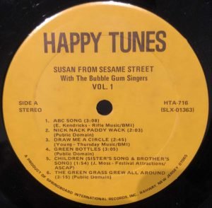 Susan From Sesame Street With The Bubble Gum Singers ‎– Vol. 1 LP Plak - Görsel 2