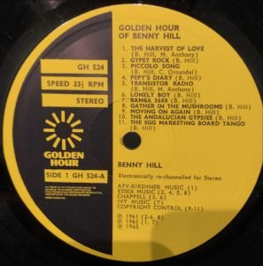 Benny Hill ‎– Golden Hour Of Benny Hill LP Plak - Görsel 2