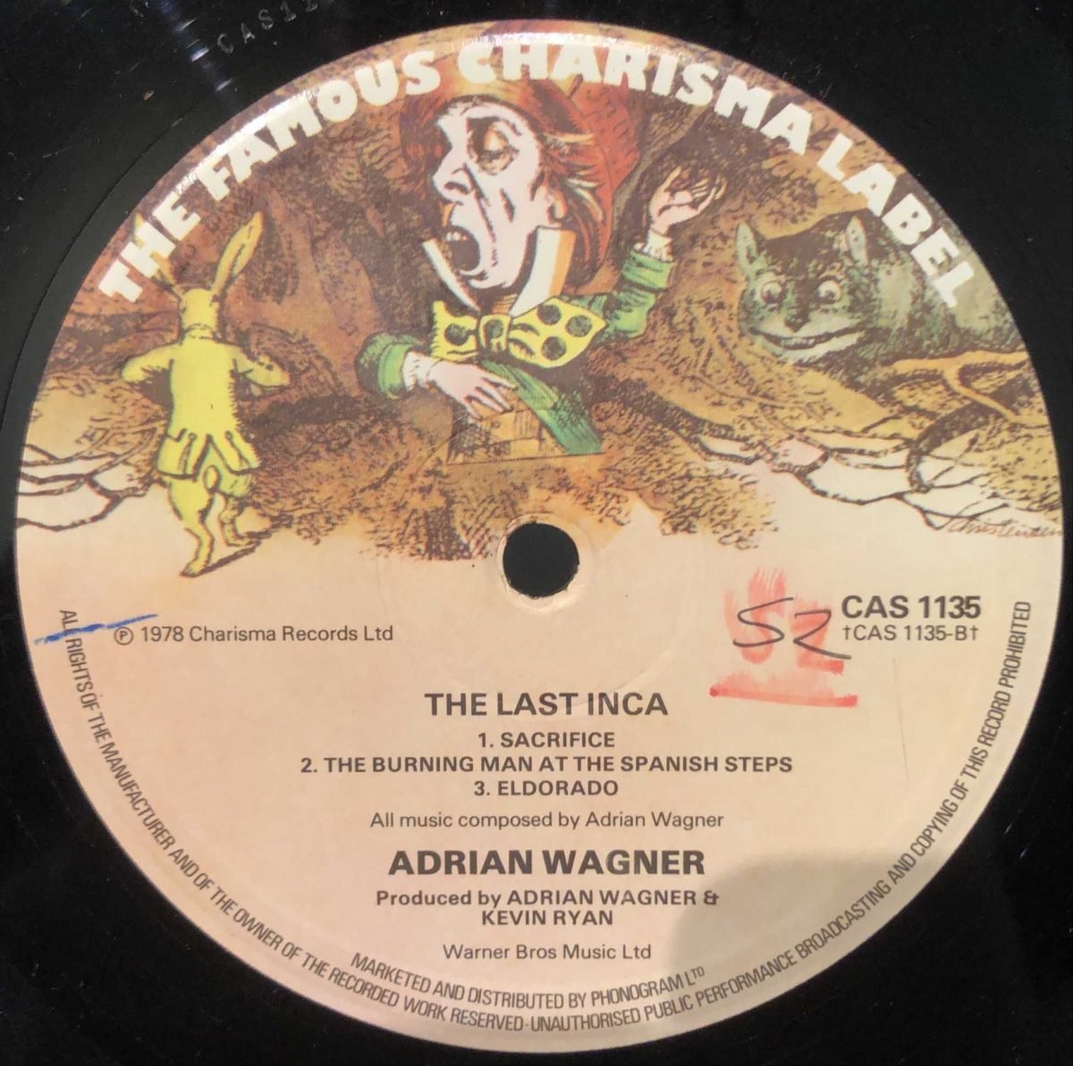 Adrian Wagner ‎– The Last Inca LP Plak - Görsel 2