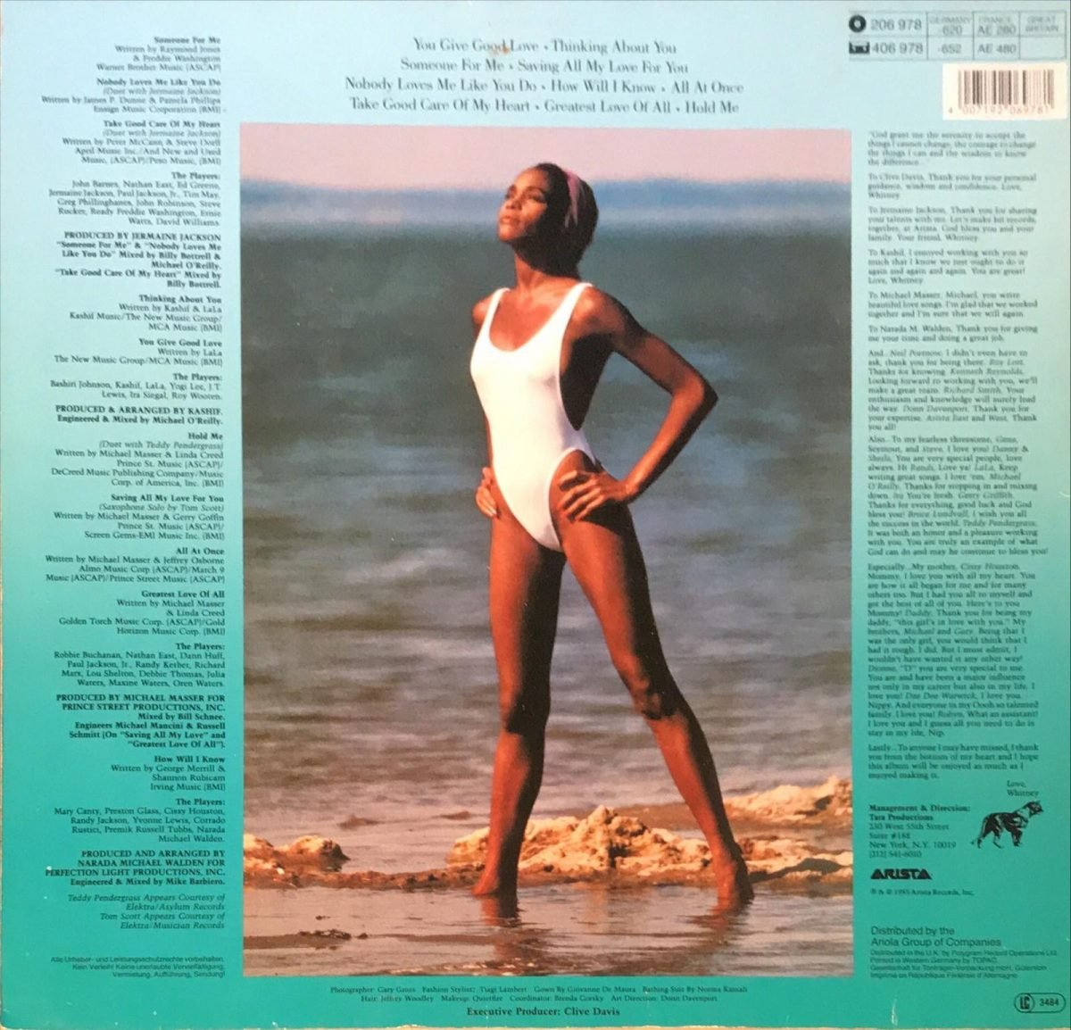 Whitney Houston ‎– Whitney Houston LP Plak - Görsel 2