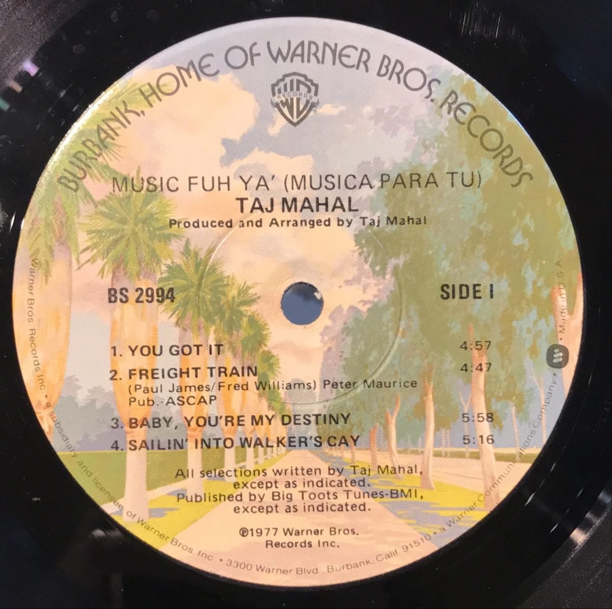 Taj Mahal ‎– Music Fuh Ya' (Musica Para Tu) LP Plak - Görsel 2