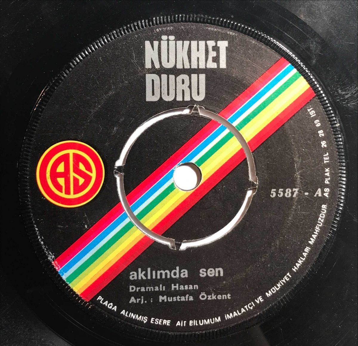Nükhet Duru ‎– Aklımda Sen Fikrimde Sen / Karadır Kaşların 45lik Plak - Görsel 3