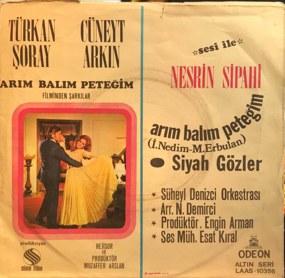 Nesrin Sipahi ‎– Arım Balım Peteğim / Siyah Gözler 45lik Plak - Görsel 2