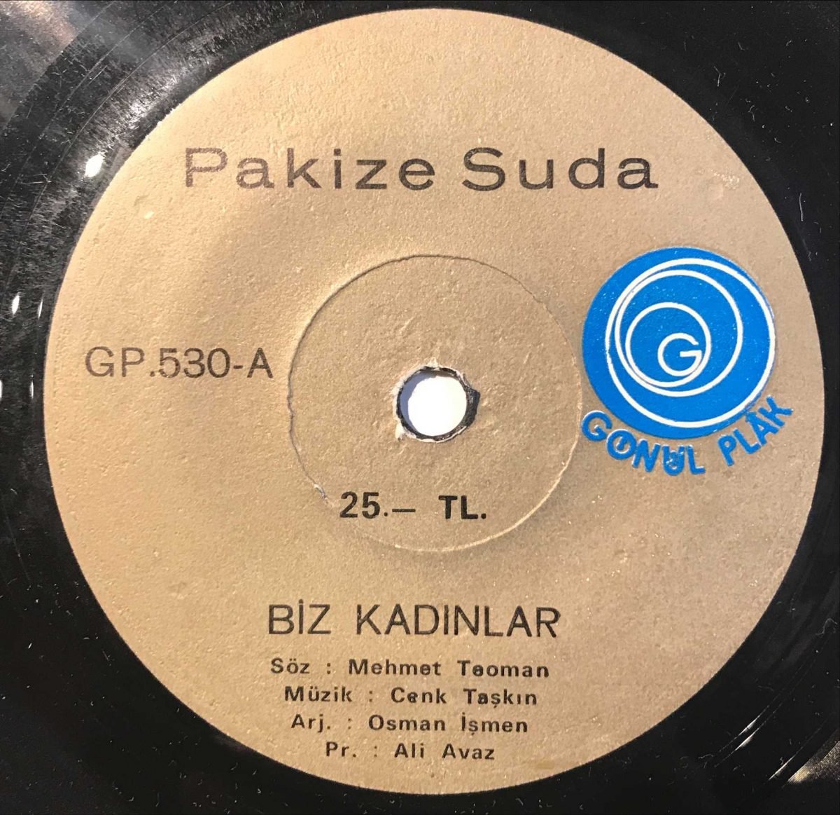 Pakize Suda ‎– Biz Kadınlar / Nerden Bilsin Alem Beni 45lik Plak - Görsel 3