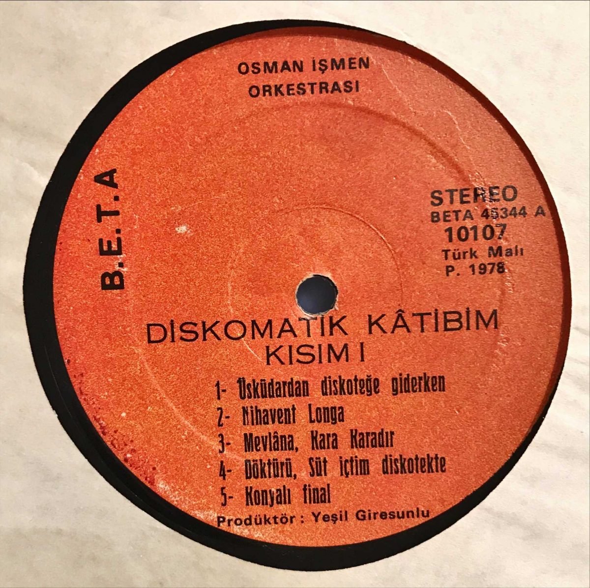 Osman İşmen Orkestrası ‎– Diskomatik Katibim LP Plak - Görsel 3
