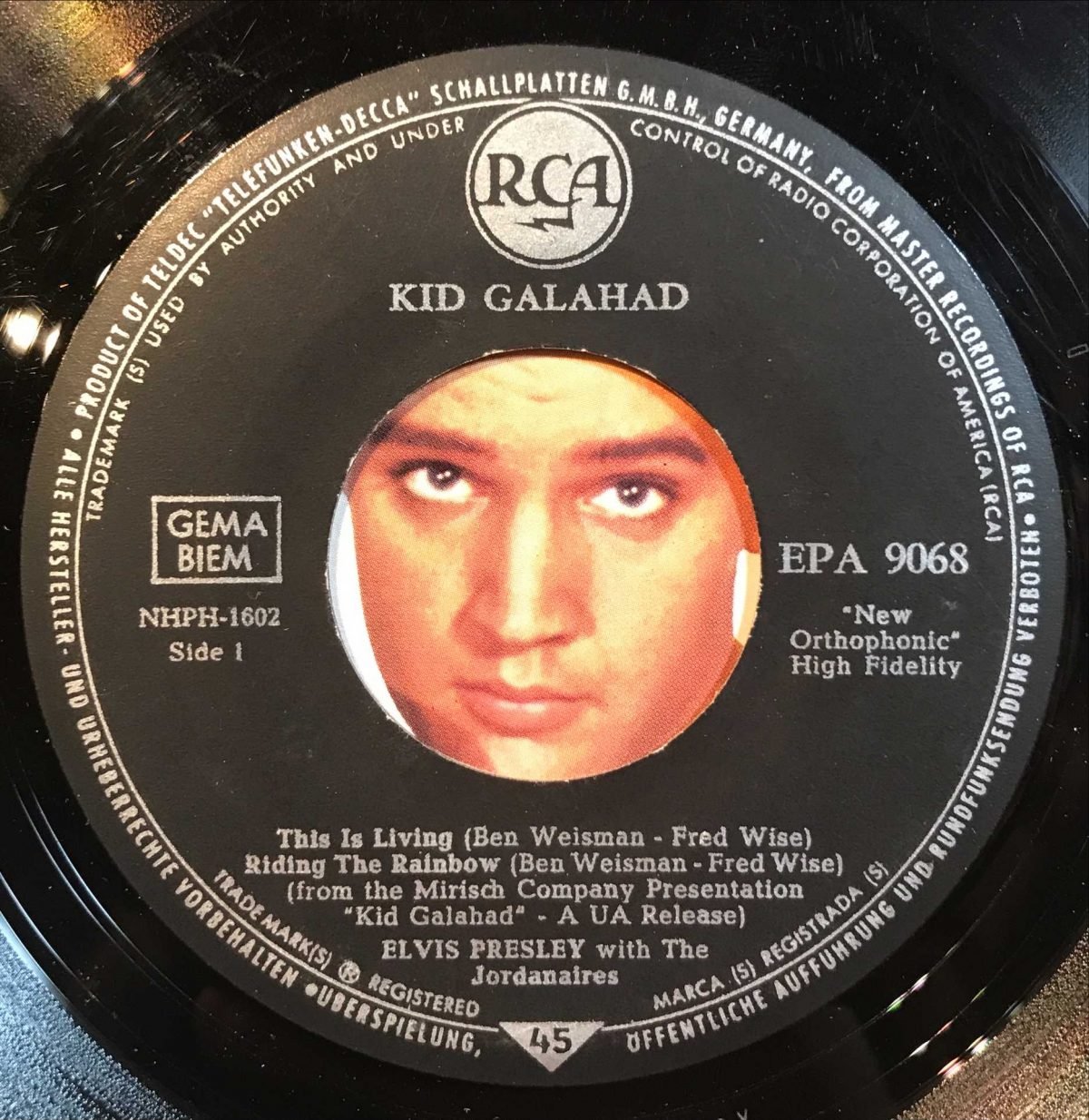 Elvis Presley ‎– Kid Galahad 45lik EP Plak - Görsel 3
