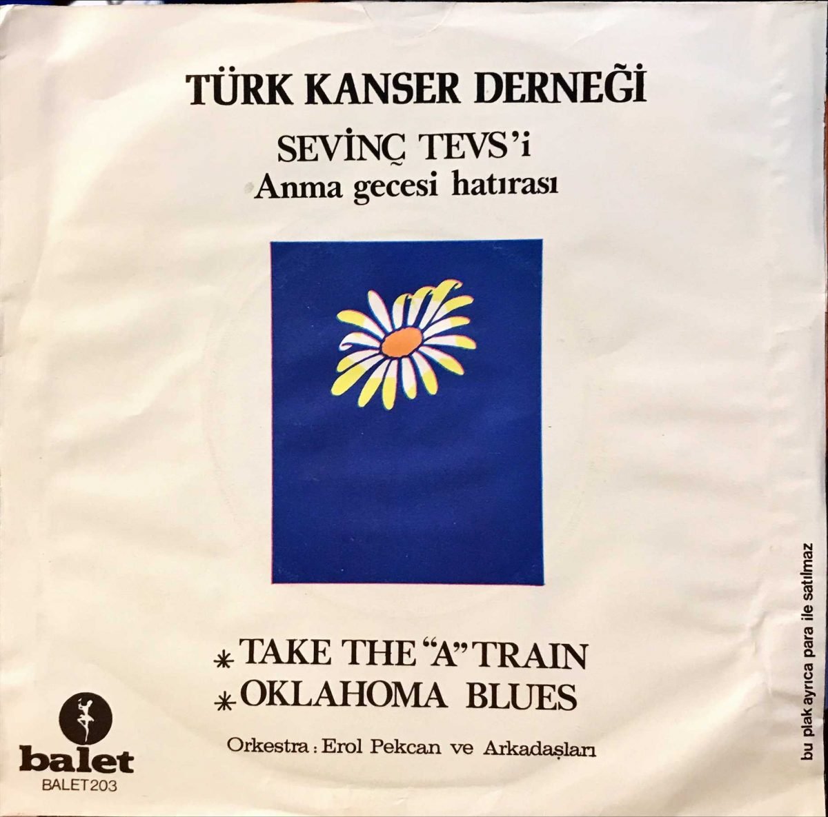 Sevinç Tevs ‎– Take The "A" Train / Oklahoma Blues 45lik Plak - Görsel 2