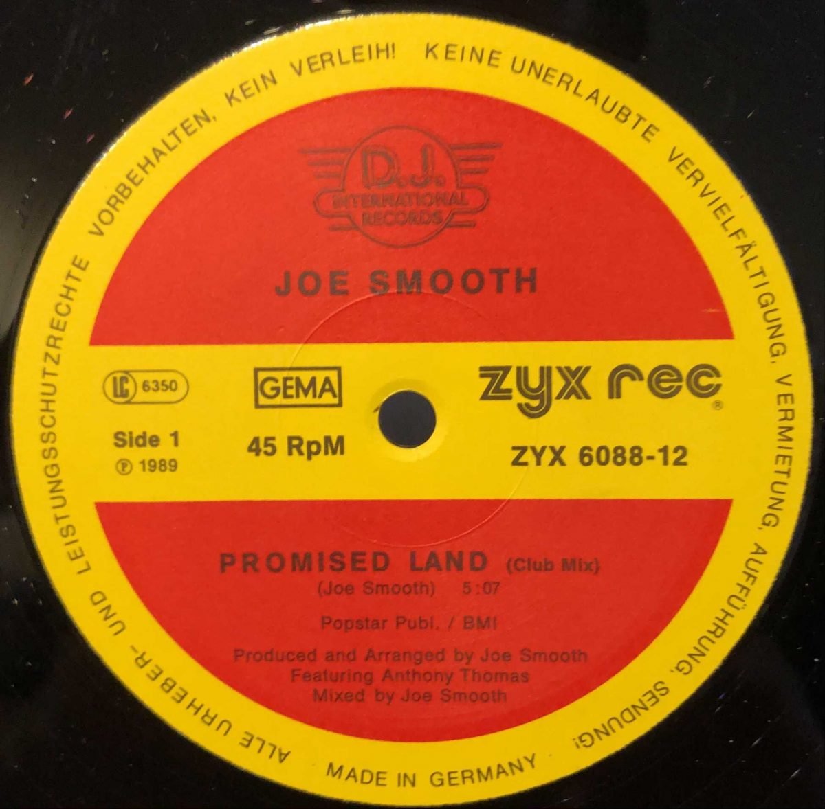 Joe Smooth ‎– Promised Land 12'' Maxi Single - Görsel 3